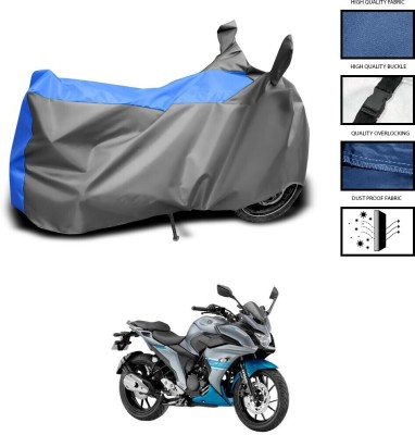 DeepShakshi AUTOMOTIVE Two Wheeler Cover for Yamaha(Fazer 25, Grey, Blue)