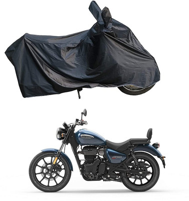 WMIZEXA Waterproof Two Wheeler Cover for Royal Enfield(Meteor 350, Black)