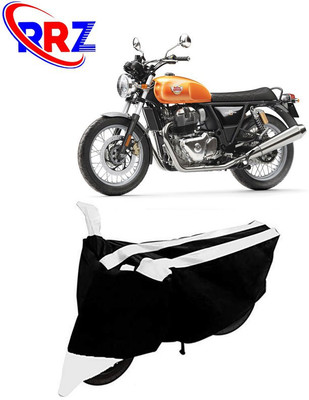 RRZ Waterproof Two Wheeler Cover for Royal Enfield(Interceptor 650, Black, White)