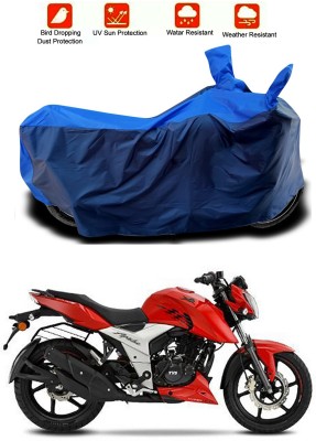 Ascension Two Wheeler Cover for TVS(Apache RTR 160 4V, Blue, Blue)