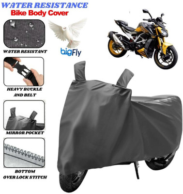 BigFly Two Wheeler Cover for TVS(Apache RTR 310, Grey)