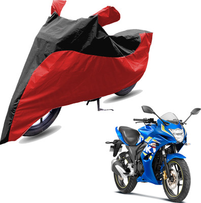 RiderShine Two Wheeler Cover for Suzuki(Gixxer SF, Red, Black)