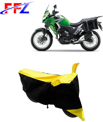 FFZ Waterproof Two Wheeler Cover for Kawasaki(Versys-X 300, Black, Yellow)