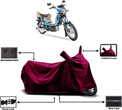 Amexride Two Wheeler Cover for TVS(XL 100 Comfort BS6, Maroon)