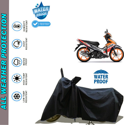 AutoGalaxy Waterproof Two Wheeler Cover for Honda(Blade 125, Black)