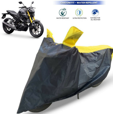 MMSSTAR Waterproof Two Wheeler Cover for Yamaha(MT 15, Yellow, Black)