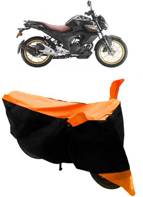 HEMSKAR Two Wheeler Cover for Yamaha(FZ-S Fi Version 3.0, Black, Orange)
