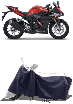 SUGASHRI Waterproof Two Wheeler Cover for Honda(CBR 150R, White, Blue)