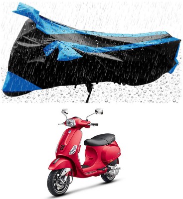 Ascension Two Wheeler Cover for Piaggio(Vespa SXL 150, Black, Blue)