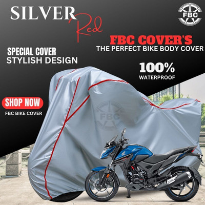 FBC Waterproof Two Wheeler Cover for Honda(X-Blade, Silver, Red)