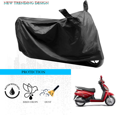 ANTHUB Waterproof Two Wheeler Cover for Mahindra(Gusto 125, Black)