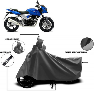 MMSSTAR Waterproof Two Wheeler Cover for Bajaj(DTS-i, Grey)