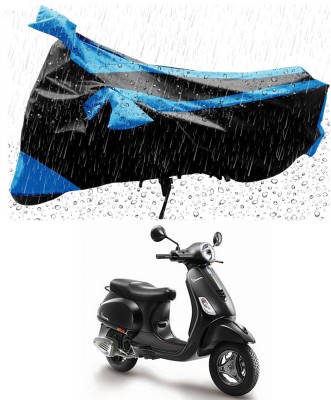 Genipap Two Wheeler Cover for Piaggio(Vespa, Blue, Black)