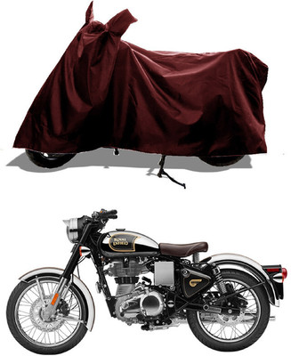 GROFATIK Two Wheeler Cover for Royal Enfield(Classic 500, Maroon)