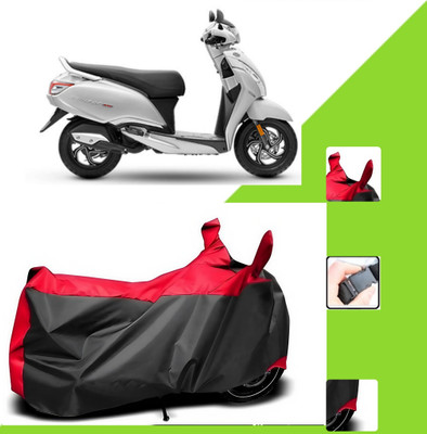 WMIZEXA Two Wheeler Cover for TVS(Jupiter 125, Black, Red)