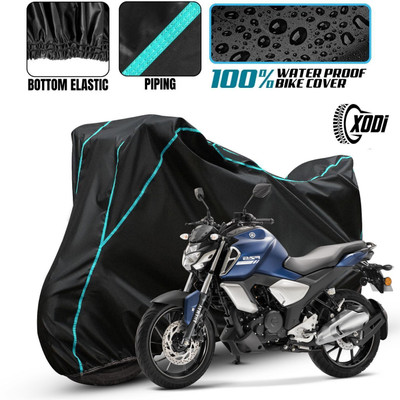 xodi Waterproof Two Wheeler Cover for Yamaha(FZ S V3.0 FI, Black, Blue, Multicolor)