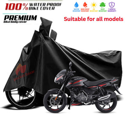pocket bazar Waterproof Two Wheeler Cover for Bajaj(Pulsar, Black)