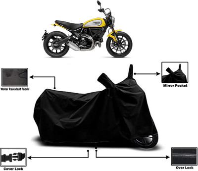Amexride Two Wheeler Cover for Ducati(Scrambler Icon, Black)