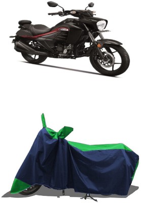 SUGASHRI Waterproof Two Wheeler Cover for Suzuki(Intruder BS6, Green, Blue)