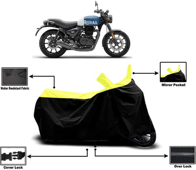 Amexride Two Wheeler Cover for Royal Enfield(Hunter 350, Yellow)