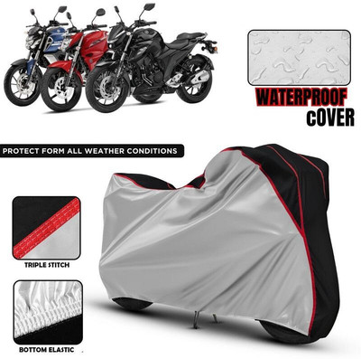 xodi Waterproof Two Wheeler Cover for Yamaha(FZ, Silver, Black, Red)