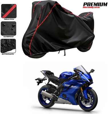 DeepShakshi AUTOMOTIVE Two Wheeler Cover for Yamaha(YZF R25, Black, Red)