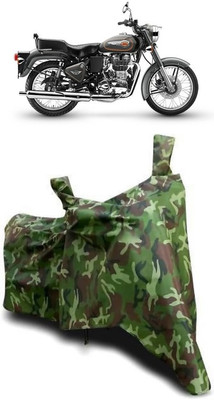 ATBROTHERS Waterproof Two Wheeler Cover for Royal Enfield(Bullet 500, Multicolor, Green)