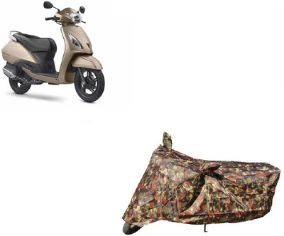 Anlopeproducts Waterproof Two Wheeler Cover for TVS(Jupiter classic, Red)