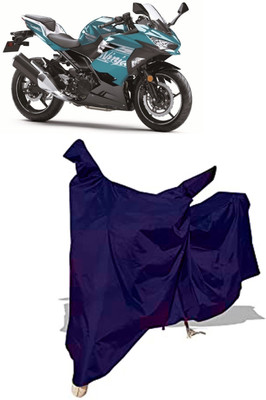 Amexride Two Wheeler Cover for Kawasaki(Ninja 400 BS6, Blue)