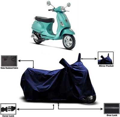 AASHTIK MART Two Wheeler Cover for Vespa(Vespa LX, Blue)
