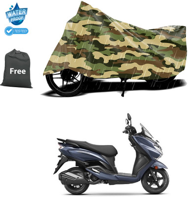 PAGORA Waterproof Two Wheeler Cover for Suzuki(Burgman Street 125, Yellow)