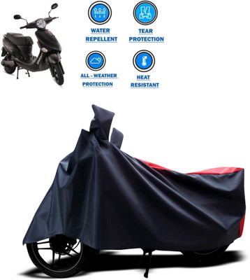 DeepShakshi AUTOMOTIVE Two Wheeler Cover for Hero(Electric Photon, Red, Black)