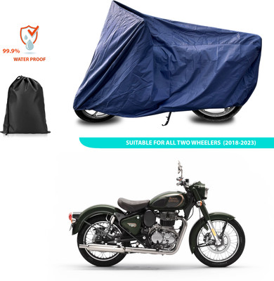 CODOKI Waterproof Two Wheeler Cover for Royal Enfield(Standard 350, Blue)