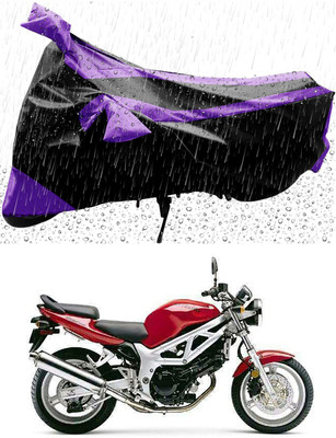 Mdstar Waterproof Two Wheeler Cover for Suzuki(SV 650, Purple, Black)