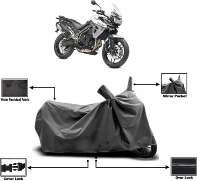 Amexride Two Wheeler Cover for Triumph(Tiger 800 XR, Grey)