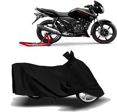 MMSSTAR Waterproof Two Wheeler Cover for TVS(Apache RTR 200, Black)