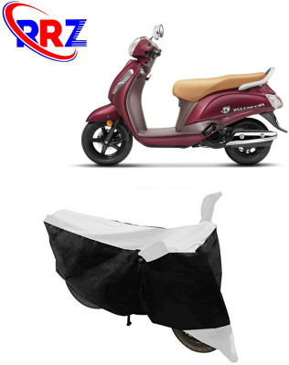 RRZ Waterproof Two Wheeler Cover for Suzuki(New Access 125, Black, White)