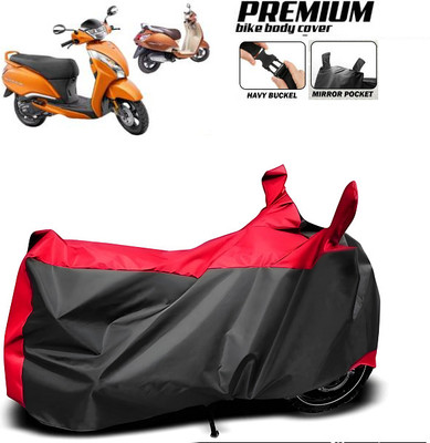 smwzxyu Waterproof Two Wheeler Cover for TVS(Jupiter, Red)