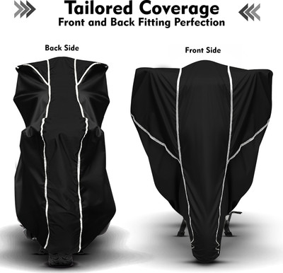 AutoGalaxy Waterproof Two Wheeler Cover for Bajaj(CT 100, Black, White)