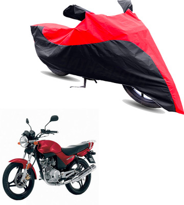 Motodreka Two Wheeler Cover for Yamaha(YBR 125, Red, Black)