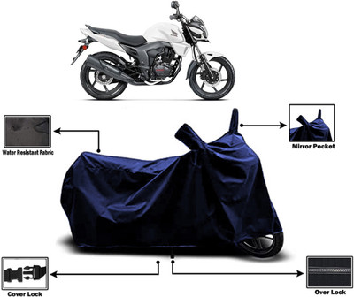Amexride Two Wheeler Cover for Honda(CB Trigger, Blue)