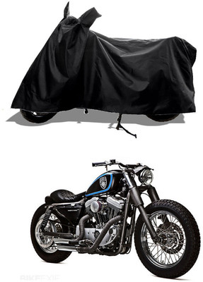 GROFATIK Two Wheeler Cover for Harley Davidson(1200 Custom, Black)