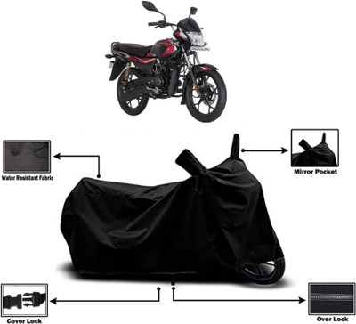 AASHTIK MART Two Wheeler Cover for Bajaj(Platina 110 H-Gear, Black)