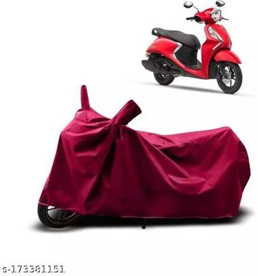 DeepShakshi AUTOMOTIVE Waterproof Two Wheeler Cover for TVS(Scooty Zest BS6, Maroon)