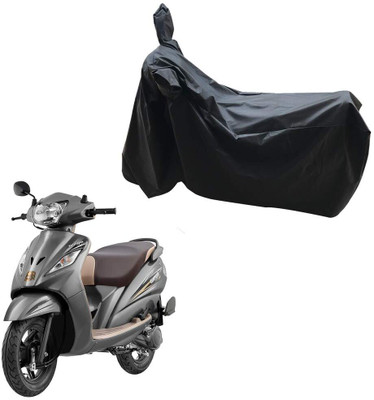 KEDIT Two Wheeler Cover for TVS(Wego, Black)