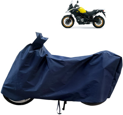 Horseyaart Waterproof Two Wheeler Cover for Suzuki(V Strom 650, Blue)