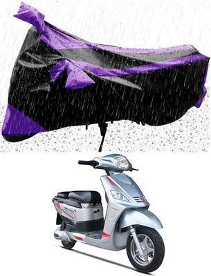 MMSSTAR Waterproof Two Wheeler Cover for Hero(Electric NYX e5, Purple, Black)