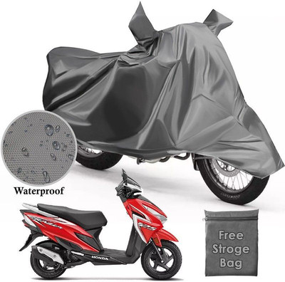 ZB AUTO Waterproof Two Wheeler Cover for Honda(Grazia, Grey)