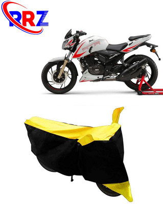 RRZ Waterproof Two Wheeler Cover for TVS(Apache RTR 200, Black, Yellow)