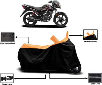 Amexride Two Wheeler Cover for TVS(Victor BS6, Orange)